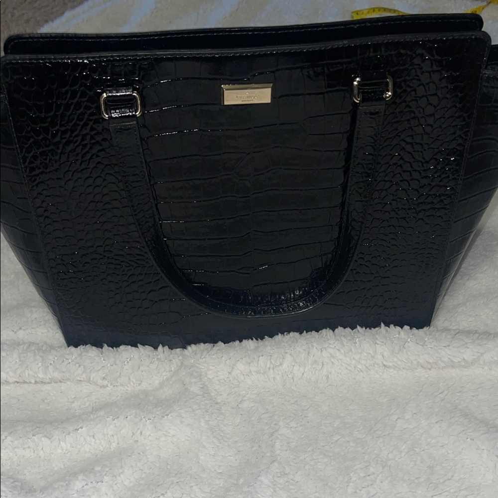 Kate Spade Black Croc-Embossed Bag